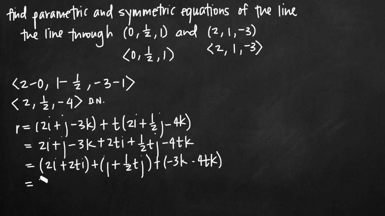 Параметрические и симметричные уравнения прямой (KristaKingMath)