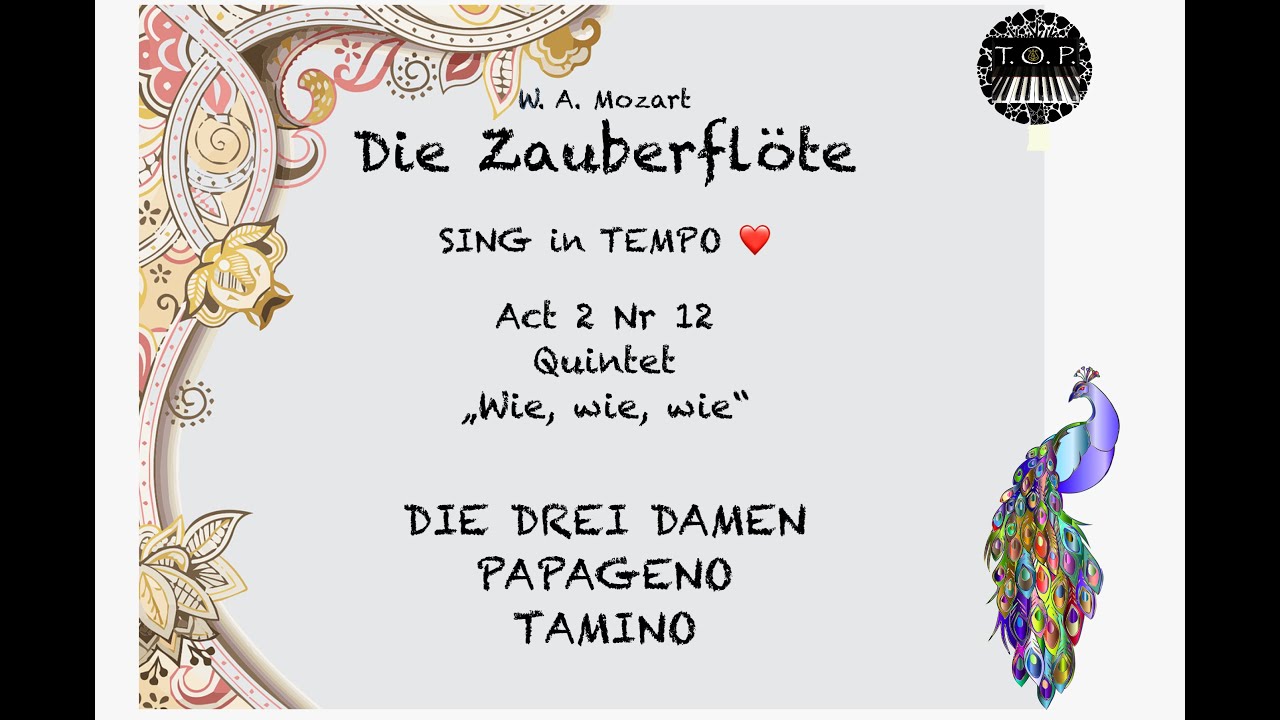 Zauberflöte Act2 Nr12 Quintet | TEMPO version | The Opera Pianist | Opera Study Accompaniment
