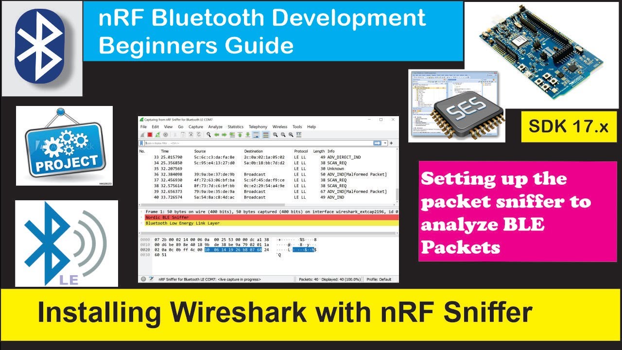 nRF5 SDK — Учебное пособие для начинающих, часть 44 — Установка WireShark и анализатора пакетов