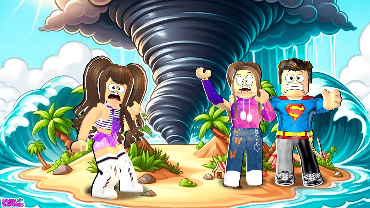 CORRA PRA SOBREVIVER NA ILHA DOS DESASTRES NO ROBLOX!!