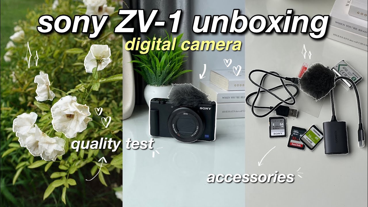 unboxing Sony ZV-1 vlogging camera | accessories & quality test 📷 (aesthetic + asmr)