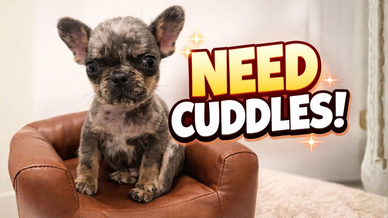 Tiny Frenchie Demands Cuddles, Belly Rubs, and a Lift 😤🐾