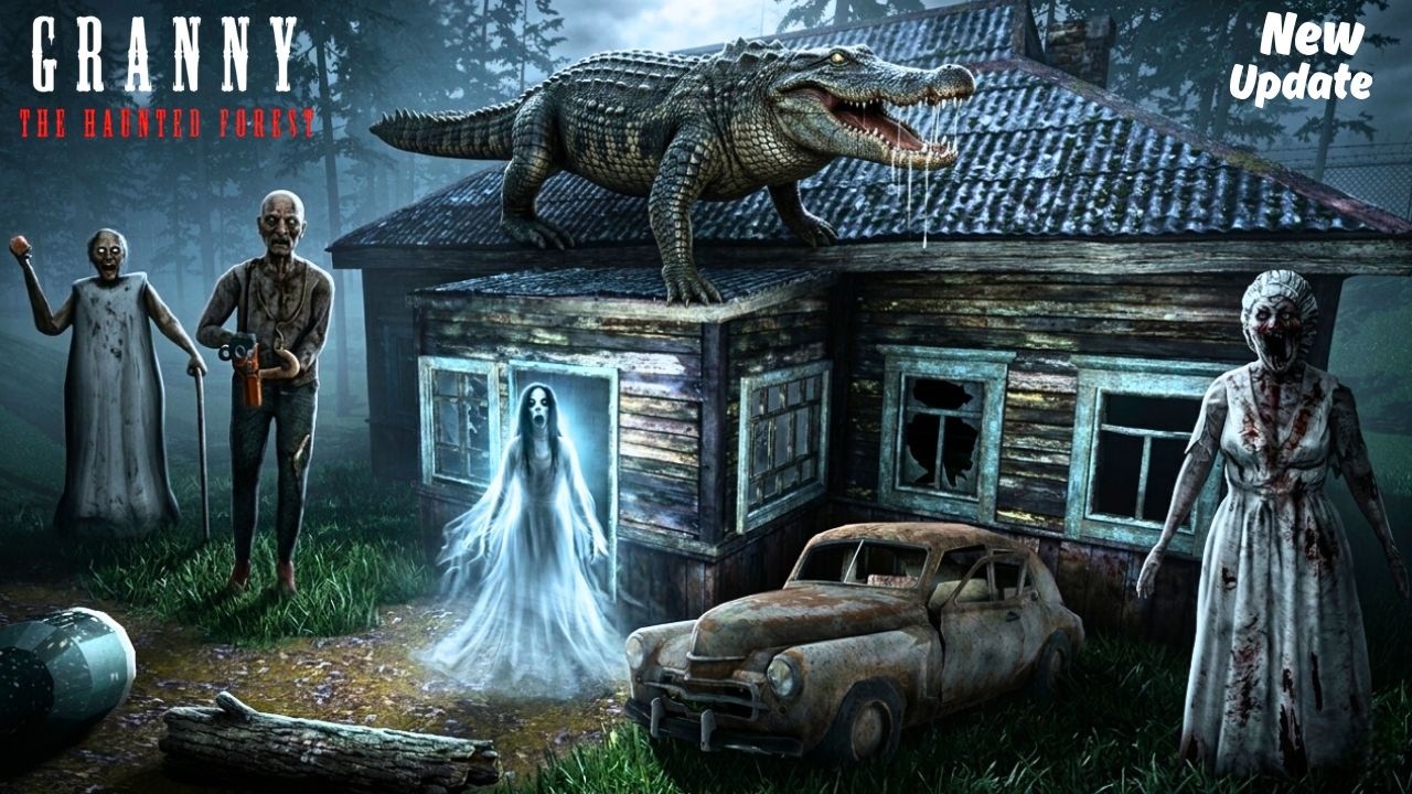 Slendrina Join & Grandpa With Shotgun (PC) Granny Haunted Forest - Full Gameplay