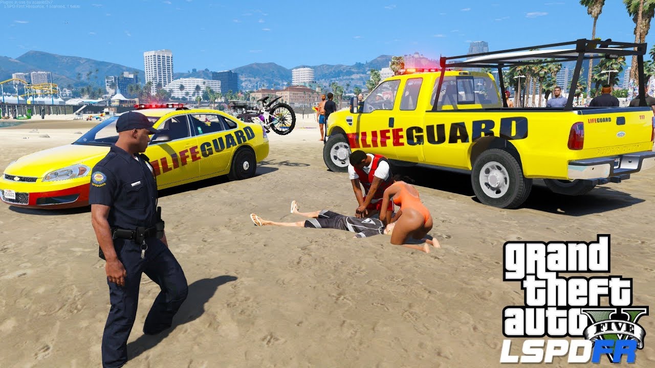 GTA 5 LSPDFR #516 | Спасатели государственных парков Сан-Андреаса расследуют дело о пловце, сбито...