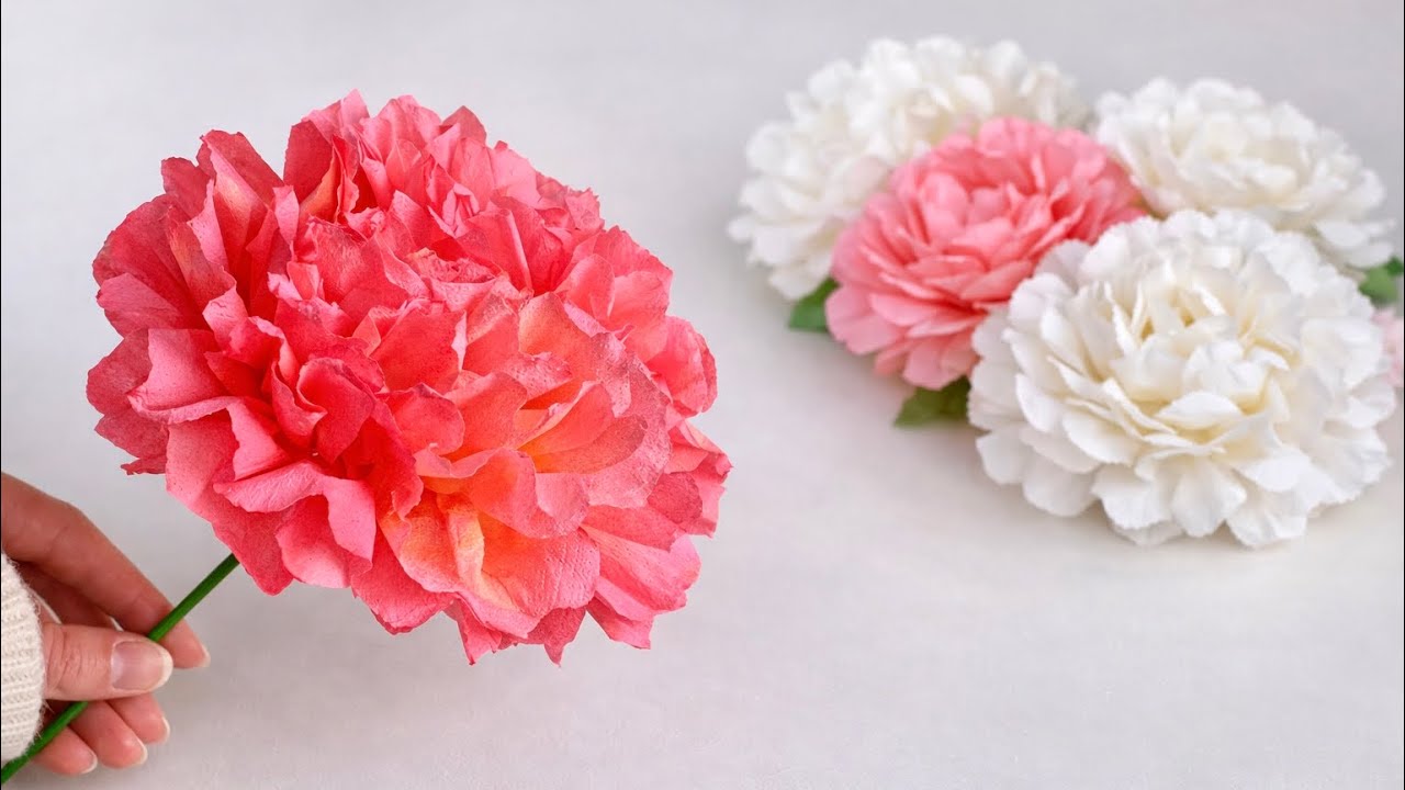 From Napkins to Perfectly Aesthetic Napkin Peony🌸| Easy DIY Flower Tricks! #diy #craft #tutorial 