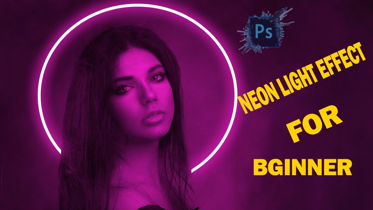 NEON LIGHT EFFECT tutorial in photoshop