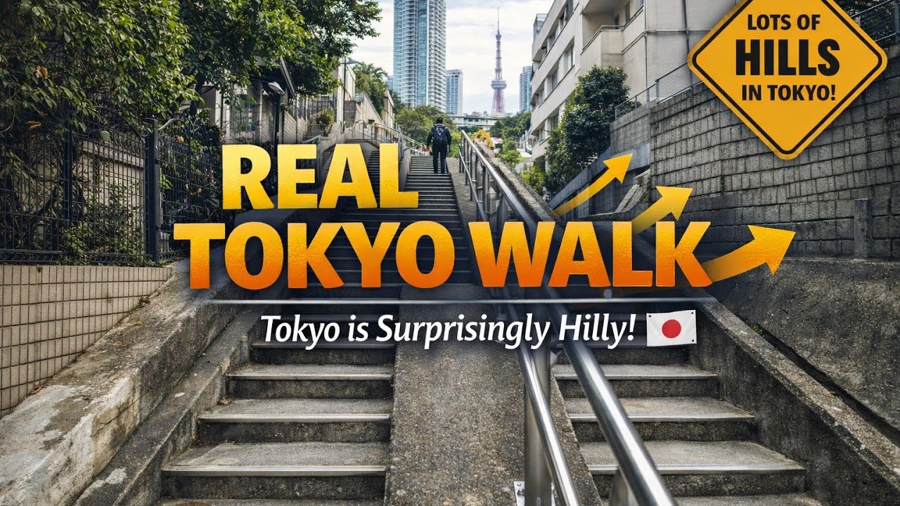Tokyo is Surprisingly Hilly | Real Walk 2026-03