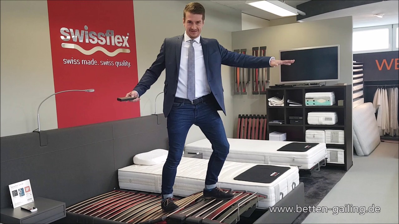 Surfen im Bett - wie stabil ist ein elektrischer Lattenrost? Swissflex Uni21 im 