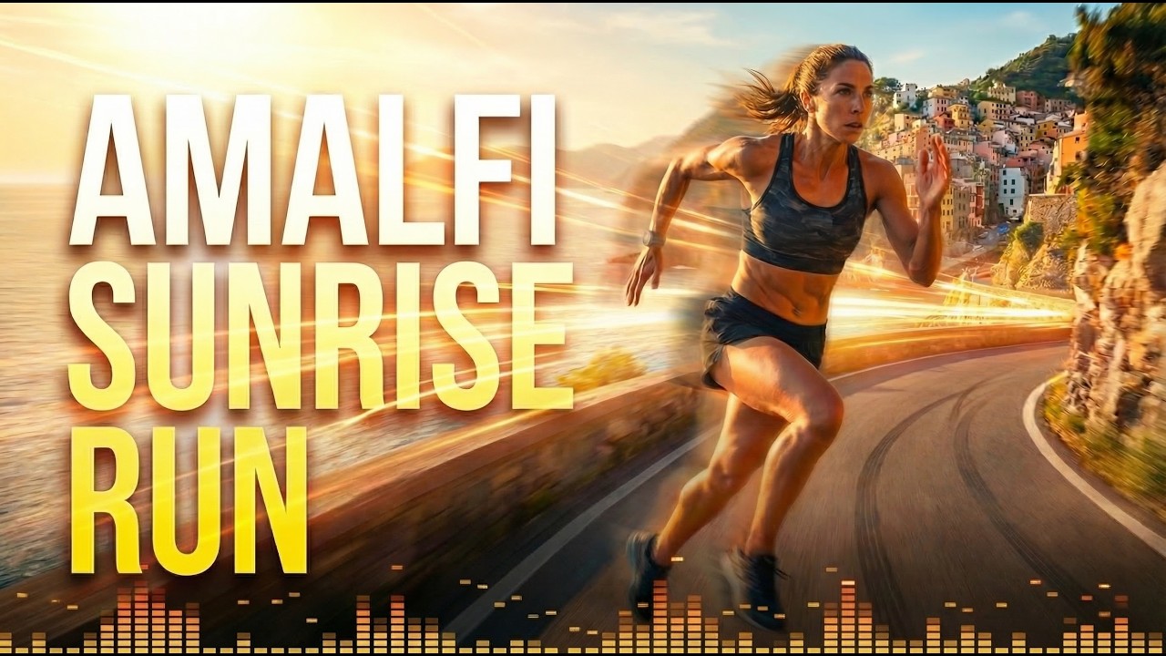 AMALFI SUNRISE RUN 🌅 Mediterranean Coast Running Music (30 MIN)