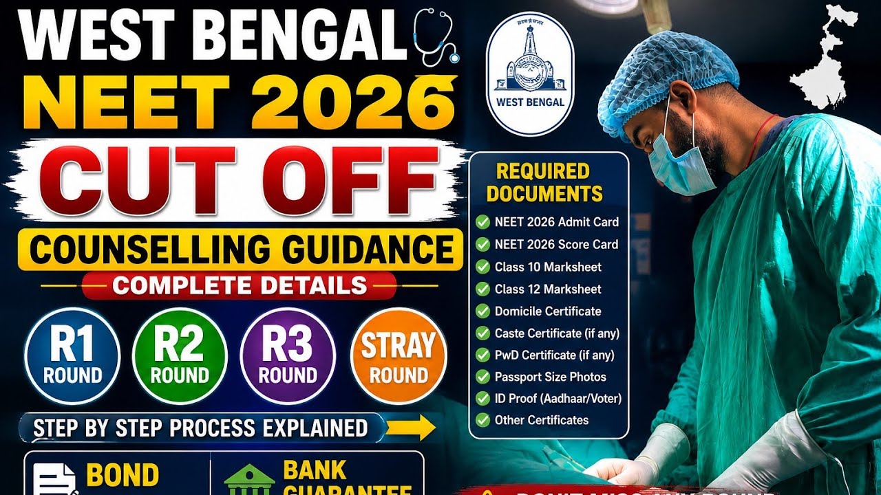 West Bengal Neet 2026 cut off // counselling regarding guidance ( R1 , R2 , R3 , stary ) //#neet2026