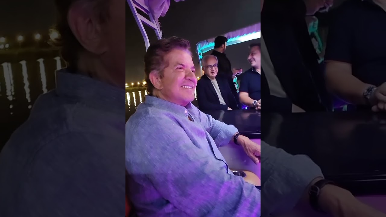 جولة للفنانين العرب في نهر دجلة في بغداد اثناء استقبالهم قبل مهرجان العراق الدولي