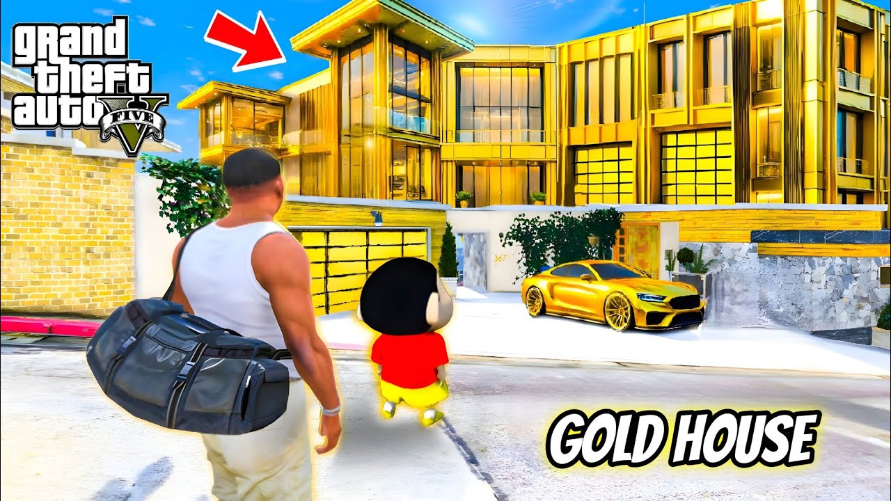 Franklin & Shinchan Build Dream Golden House In Gta 5! Tamil