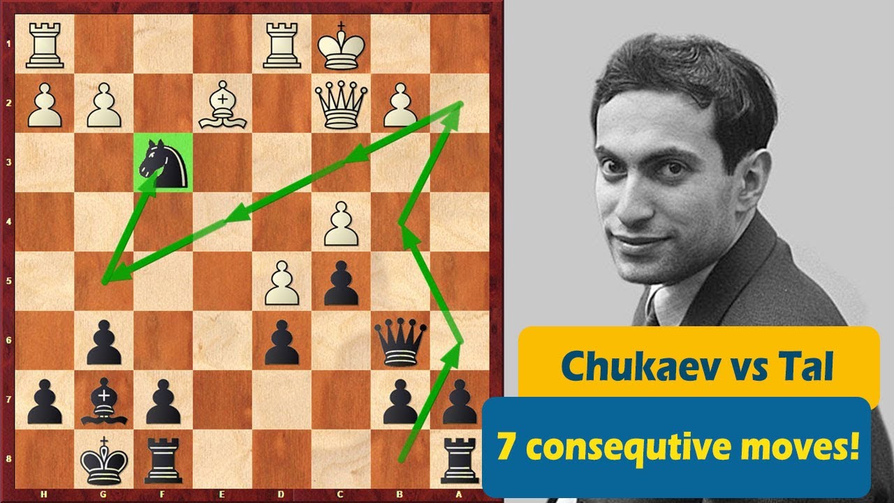 Mikhail Tal Is Making 7 Consecutive Moves With A Knight