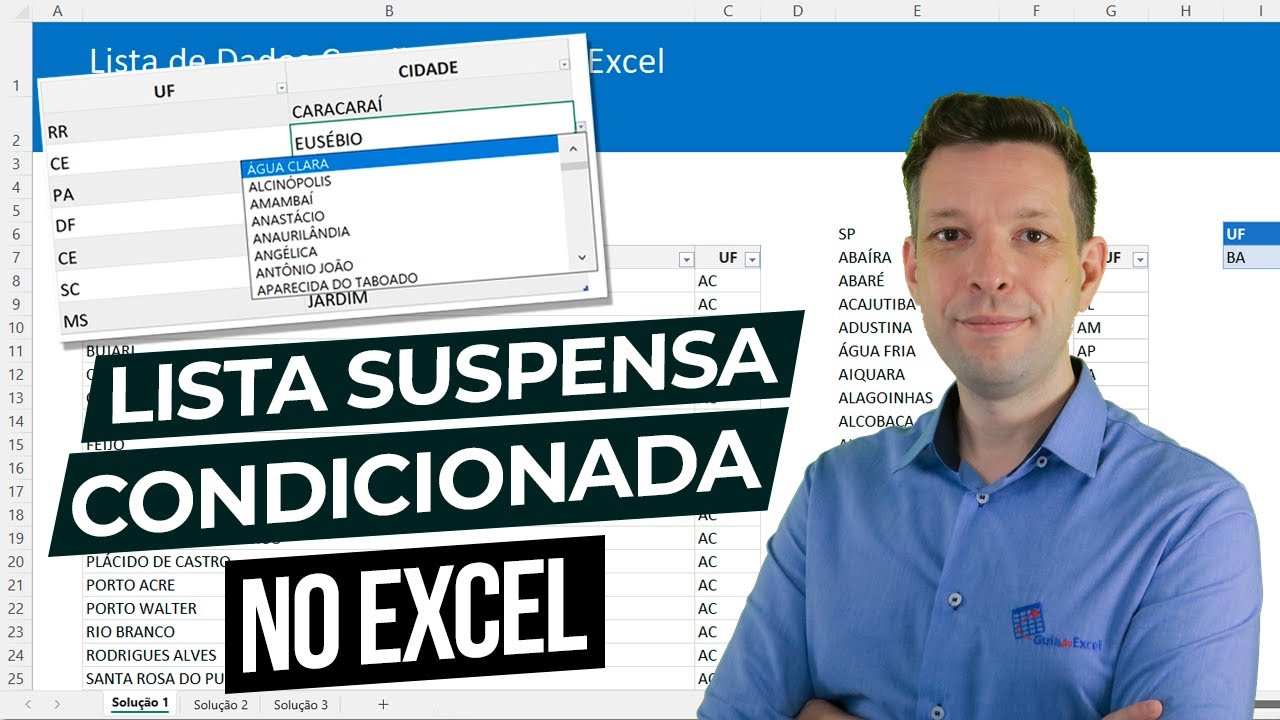 [Excel] Como criar uma LISTA SUSPENSA Condicionada no Excel