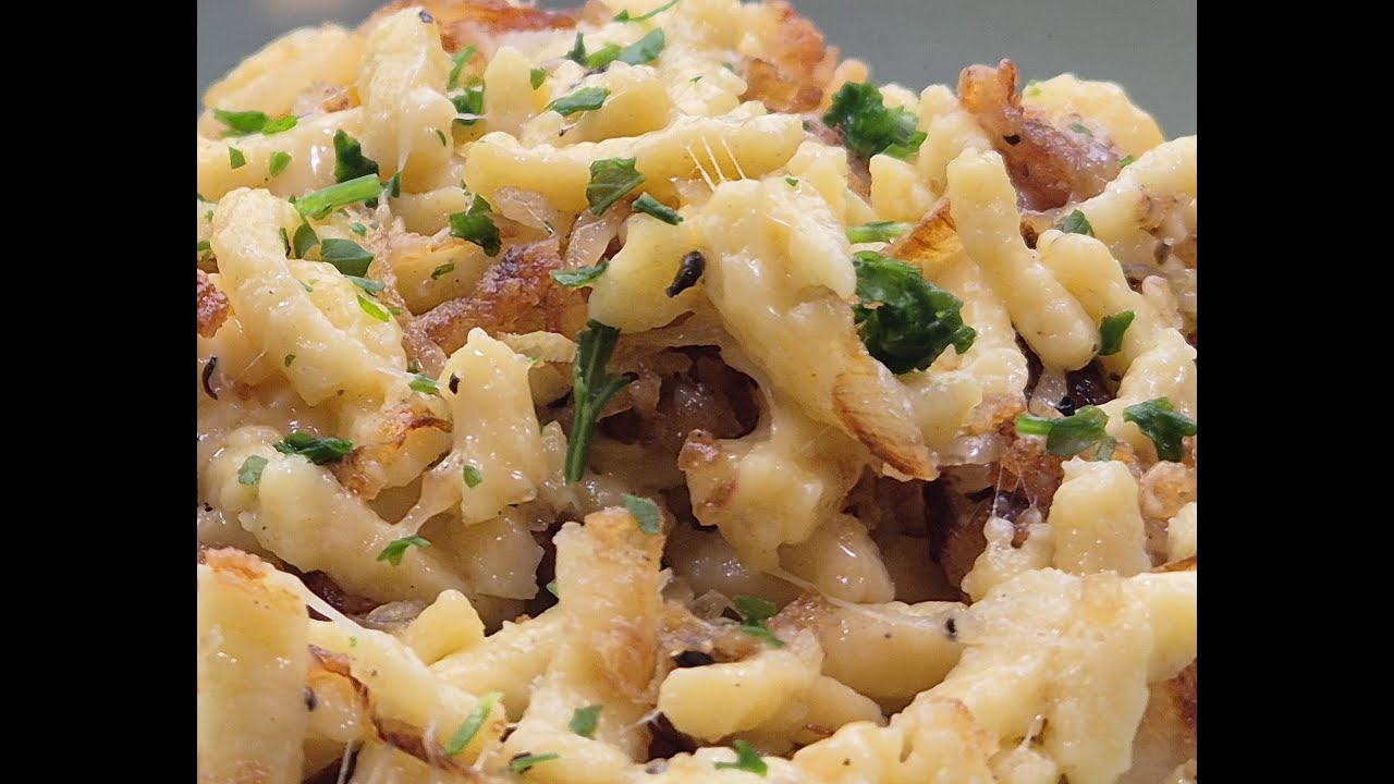 Käsespätzle mit Röstzwiebeln