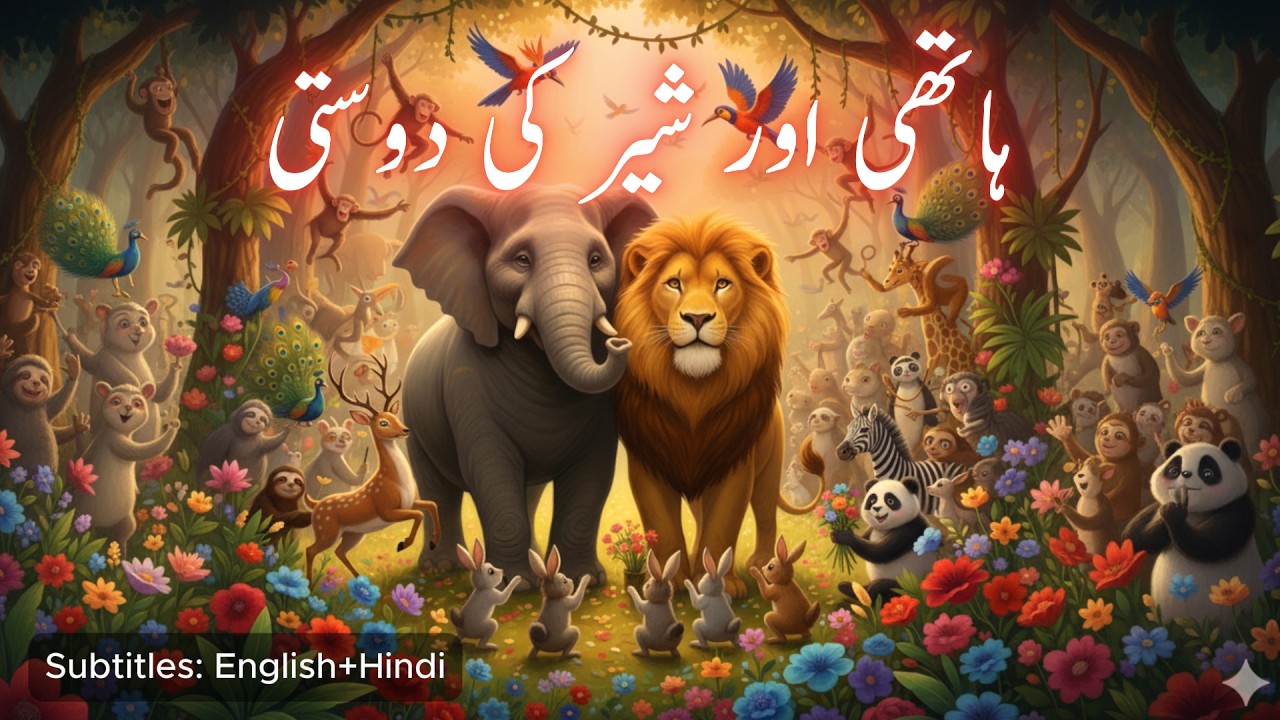 The Lion and the Elephant Friendship Story|شیر اور ہاتھی کی دوستی|Jungle Moral|@KCB Jungle