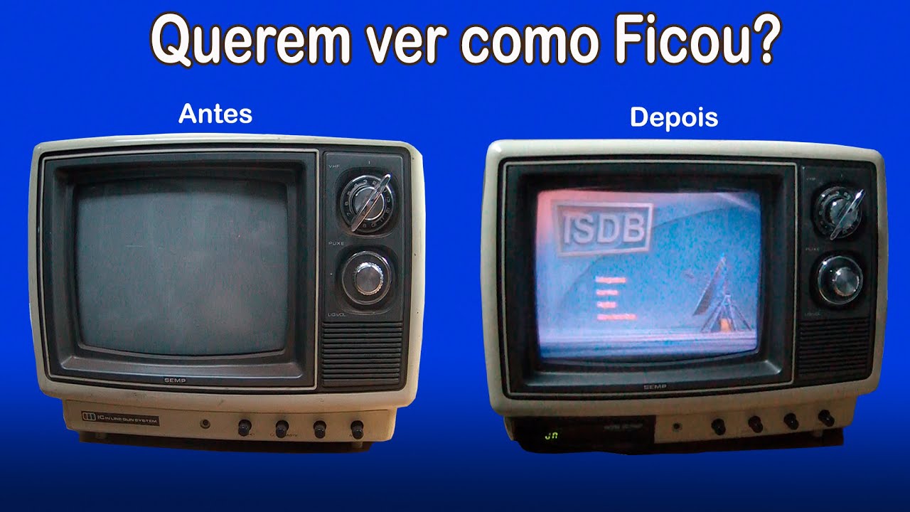 Uma TV dos anos 70 e um conversor digital dos anos atuais... olha no que deu! 📺