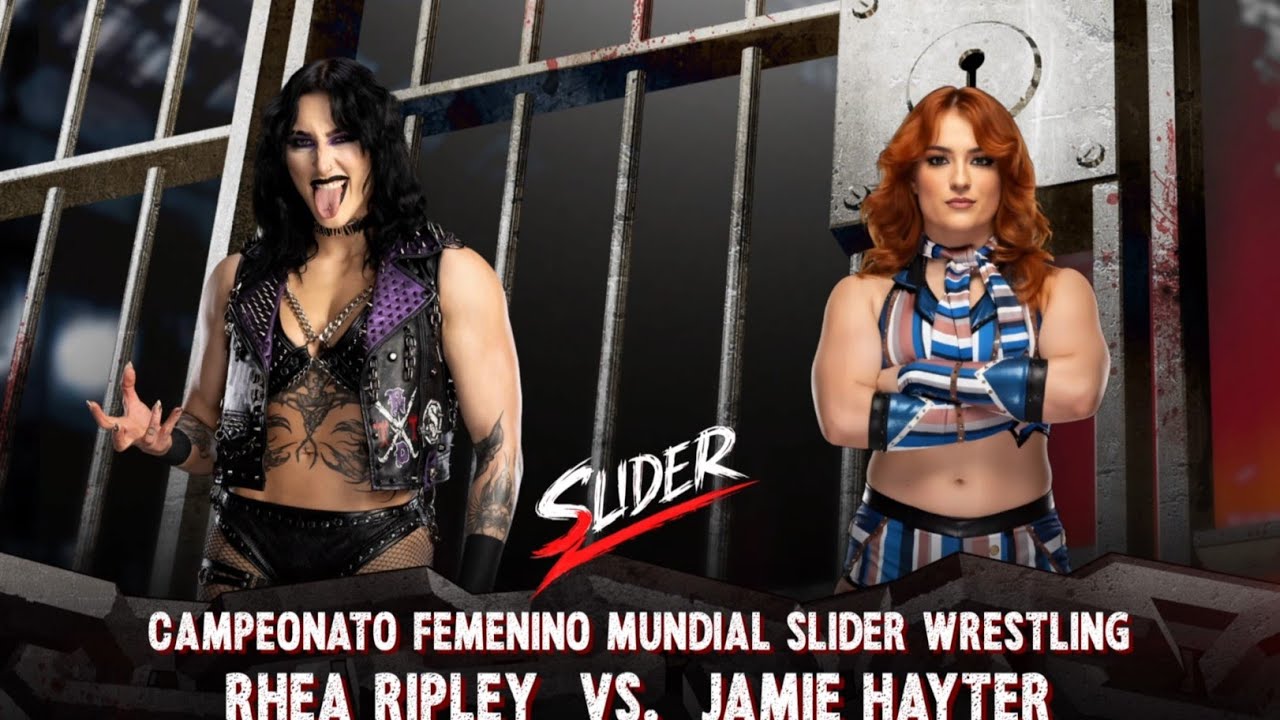 SLIDER WOMENS CHAMPIONSHIP- RHEA RIPLEY VS JAMIE HAYTER #wwe  #wrestling  #wwe2k25 #aew #viral 