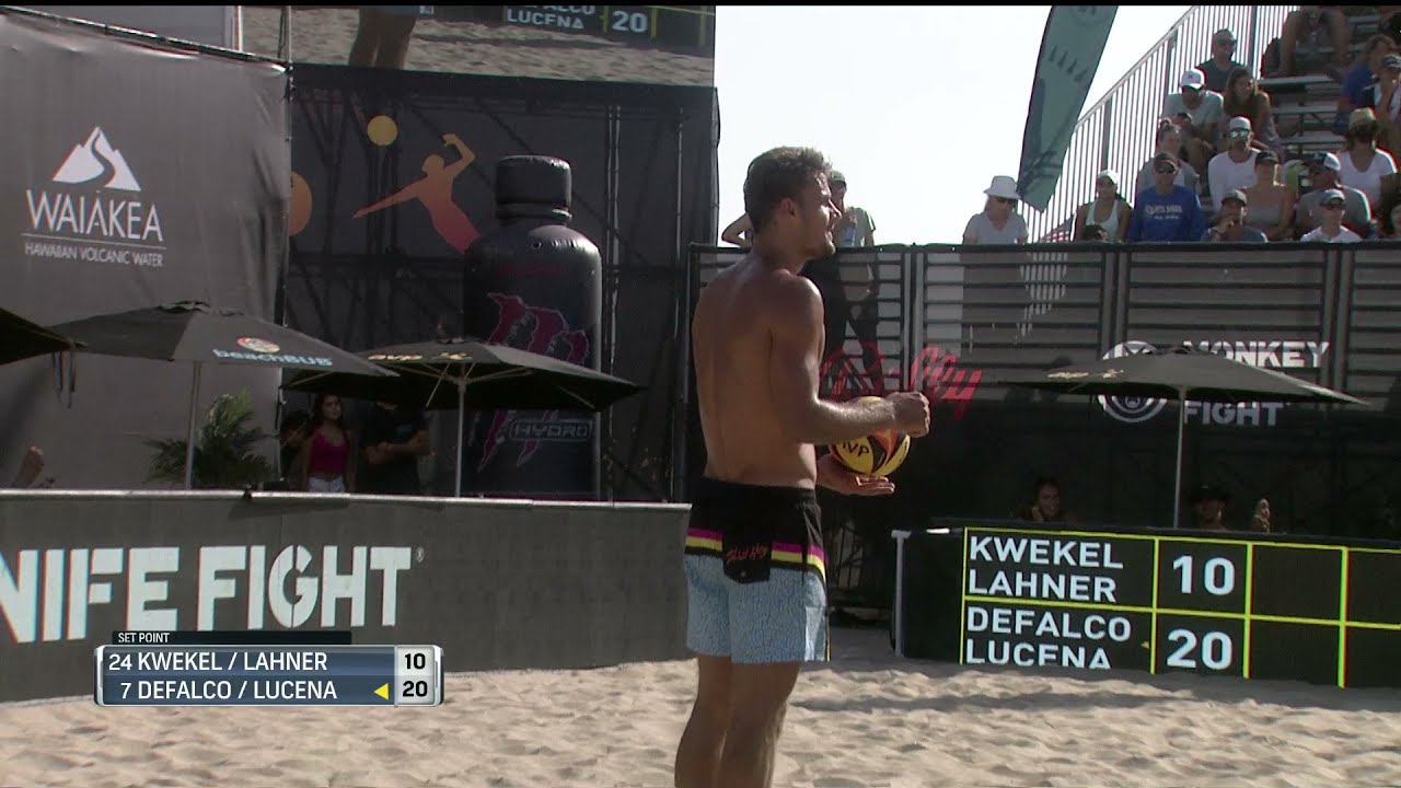 Defalco Skyball Ace for Set Point | AVP Manhattan Beach Open 2021