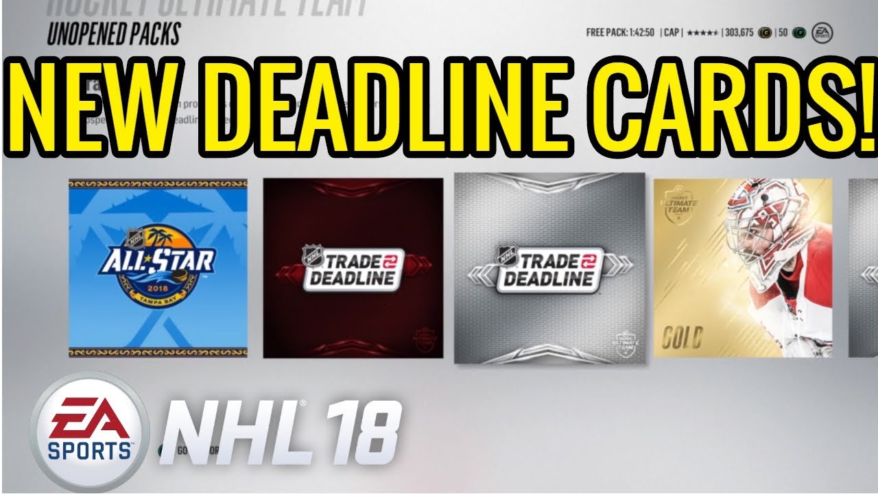 NEW TRADE DEADLINE CARDS AND MORE! - NHL 18 HUT Pack Opening