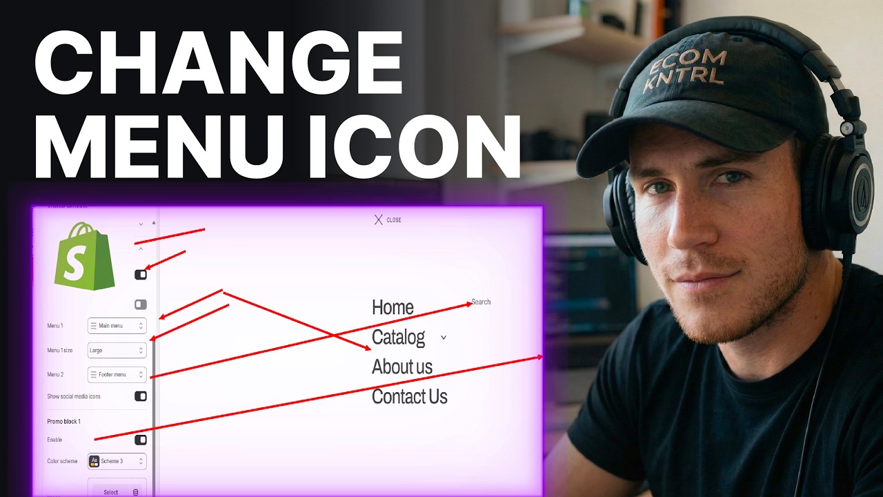 How to Change Hamburger Menu Icon in Shopify (2026) | Theme Editor Method