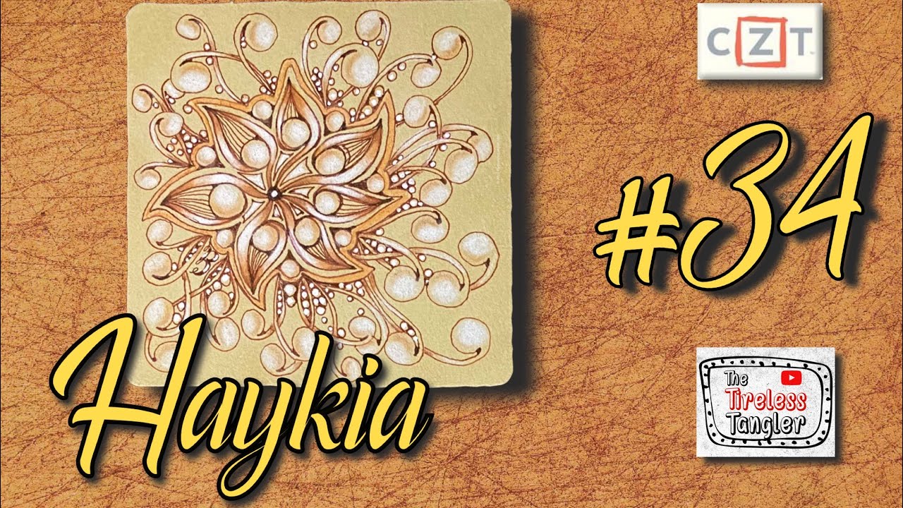 HAYKIA || 100 Days of Zentangle ® 2021 || Day 34