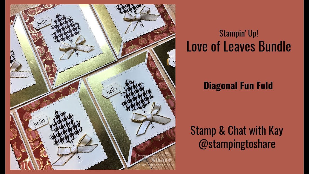 Love of Leaves Bundle Diagonal Fold Card