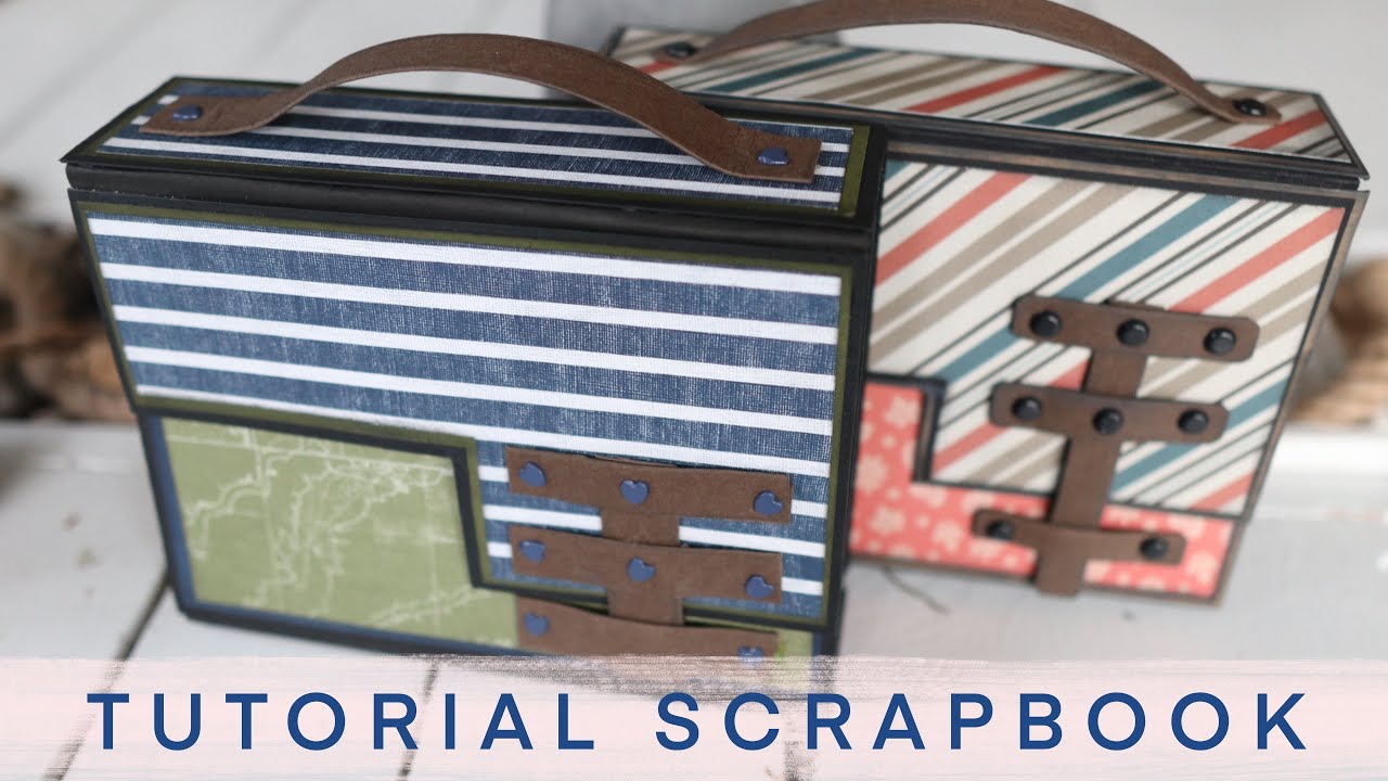 Tutorial Scrapbook Koffer, Cover /Bindung PDF Schablone free 💼