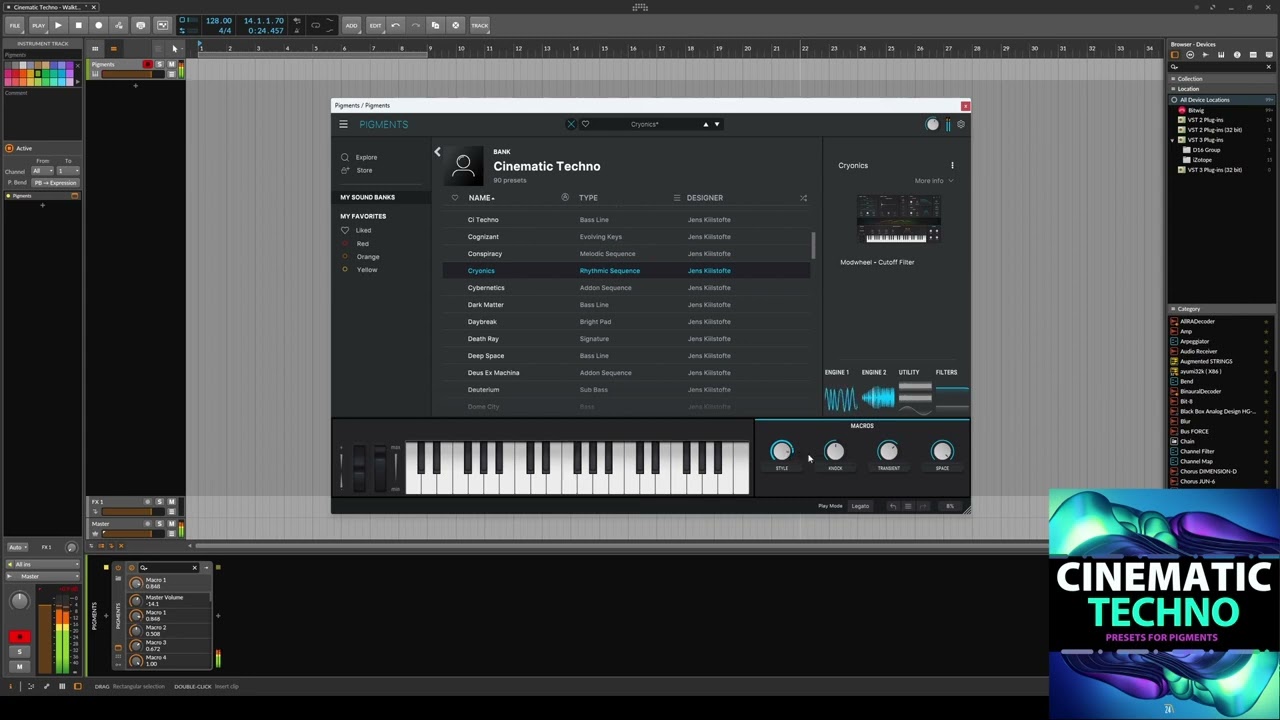 Cinematic Techno (Presets for Arturia Pigments) Walkthrough