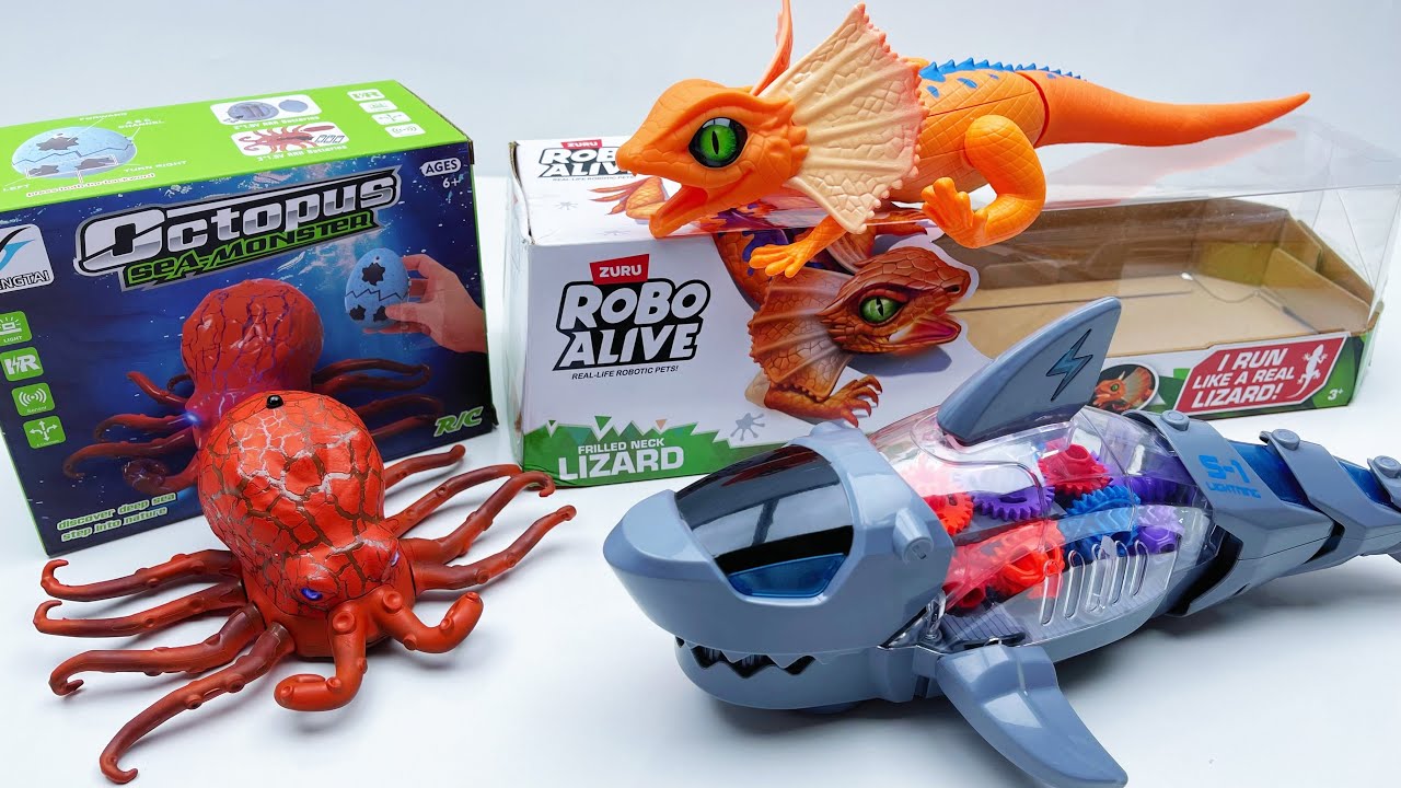 Unboxing of Electric Lizard & Electric Swinging Shark & ​​Electric Remote Control Octopus&ASMR
