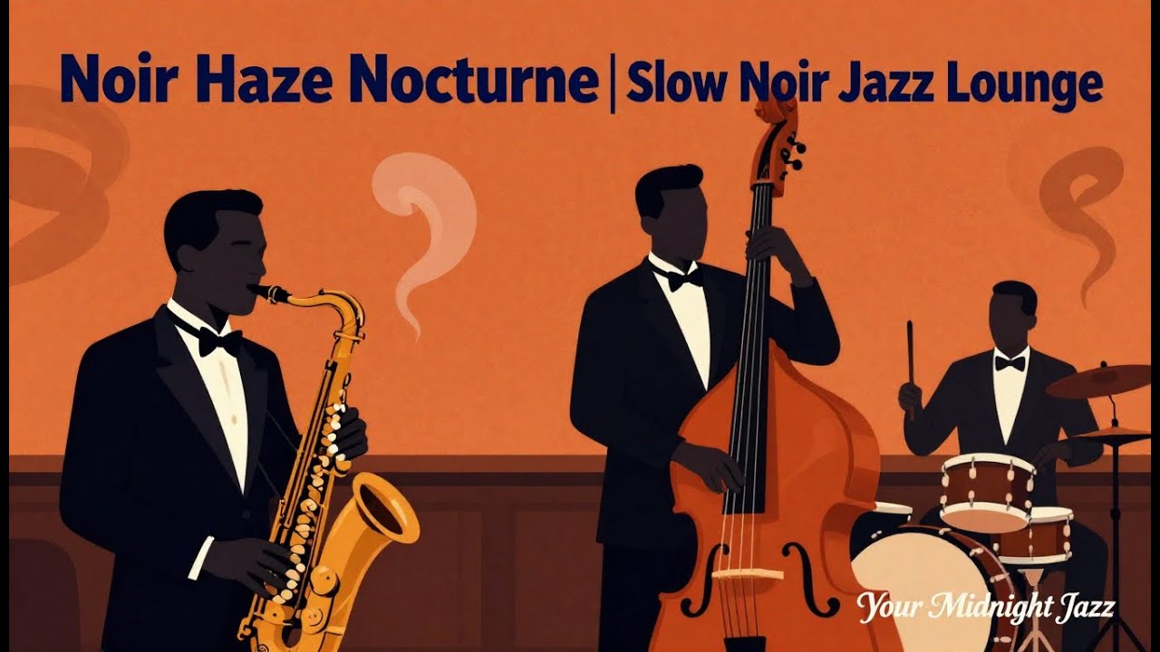 Noir Haze Nocturne | Slow Noir Jazz for Sleep, Cozy Nights & Work (1 Hour Mix)