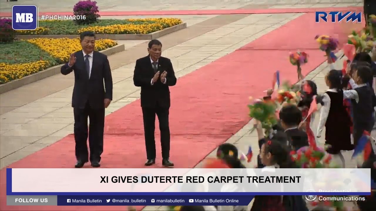 Xi gives Duterte red carpet treatment