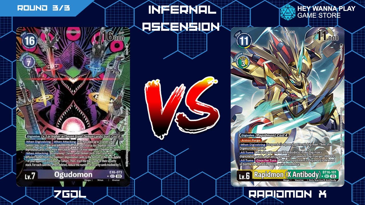 RapidX to 1 lol // 7GDL .vs. Rapidmon X // Digimon TCG // EX6 Locals