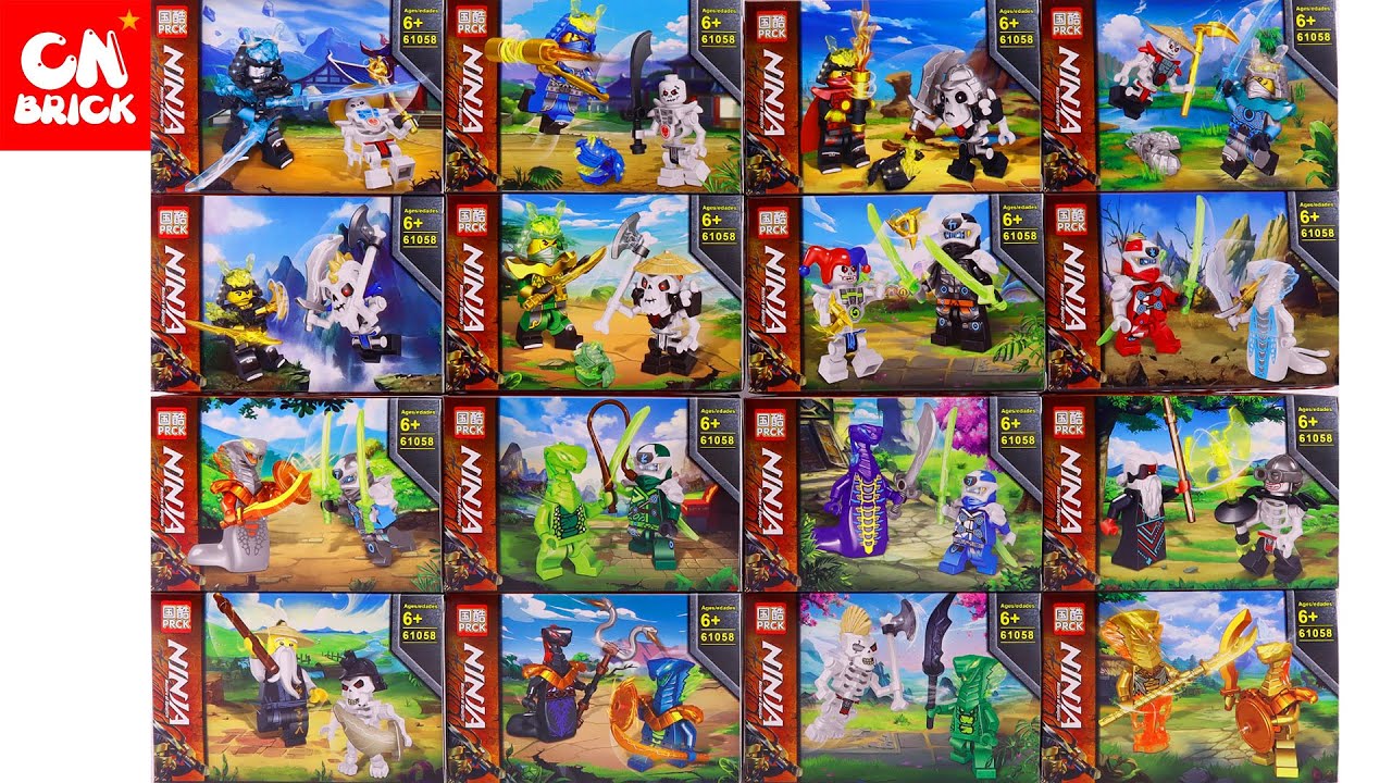 Unoffical LEGO NINJAGO MINIFIGURES SET 16 BOXES PRCK61058 Unofficial LEGO SPEED BUILD