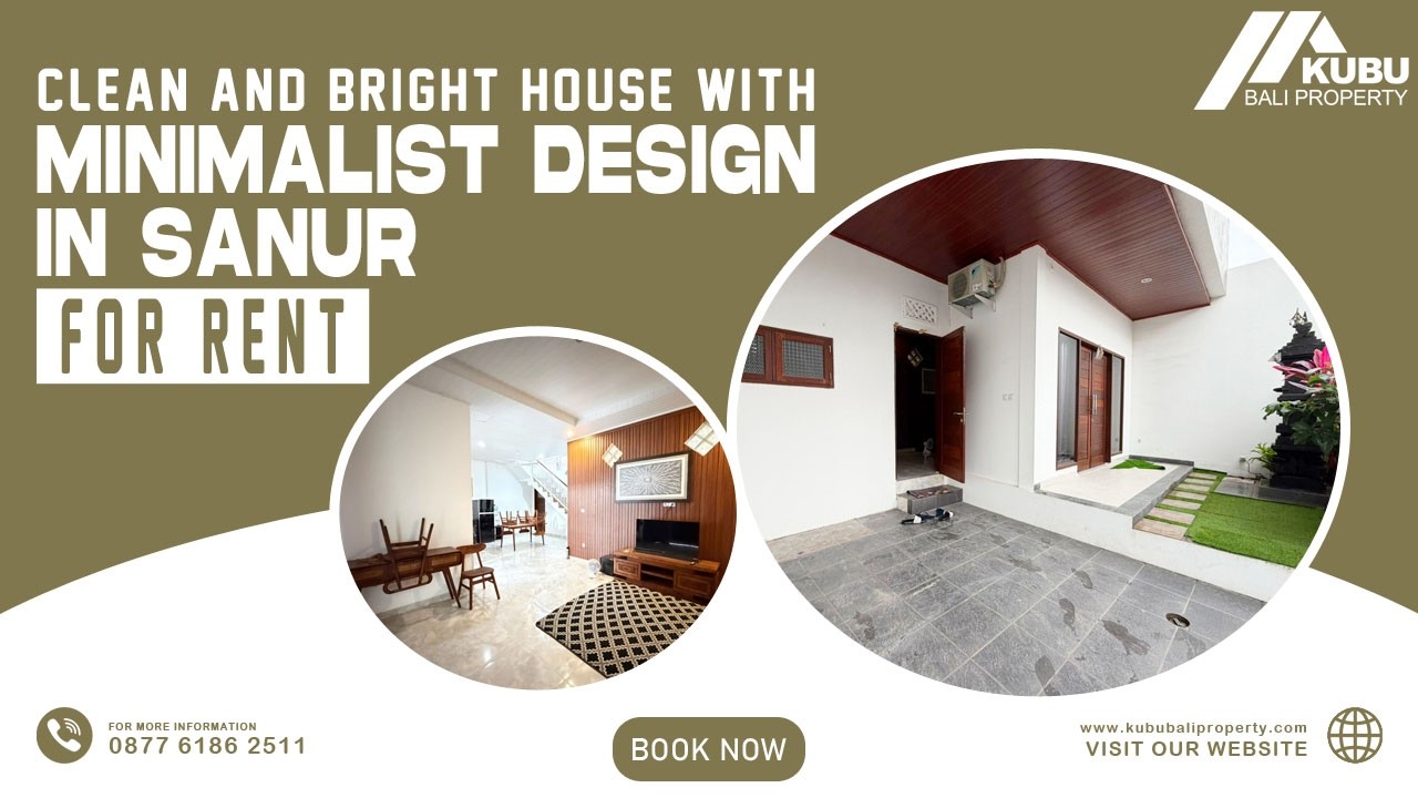 KBP1562 Clean and Bright House with Minimalist Design in Sanur.
