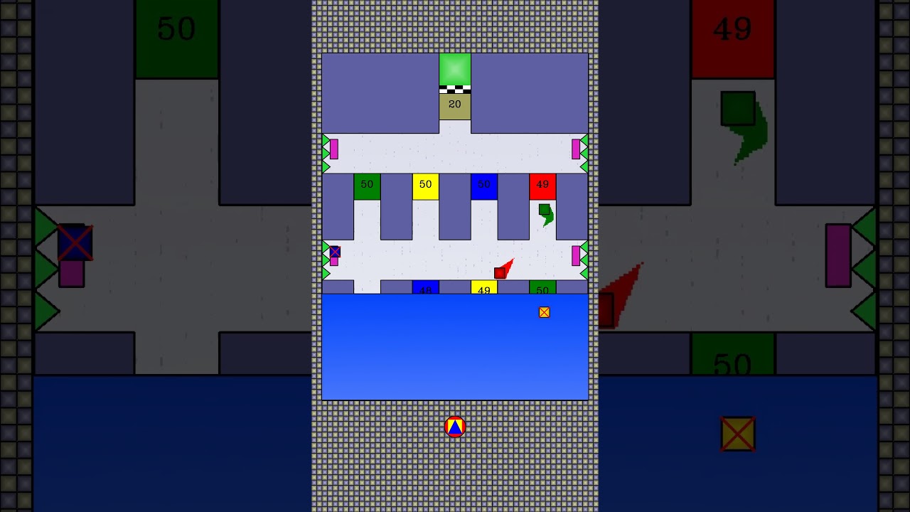 Square Race: Don't Get Squished! 😱🏁💥 #shorts