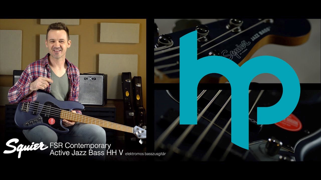 Squier FSR Contemporary Active Jazz Bass HH V elektromos basszusgitár