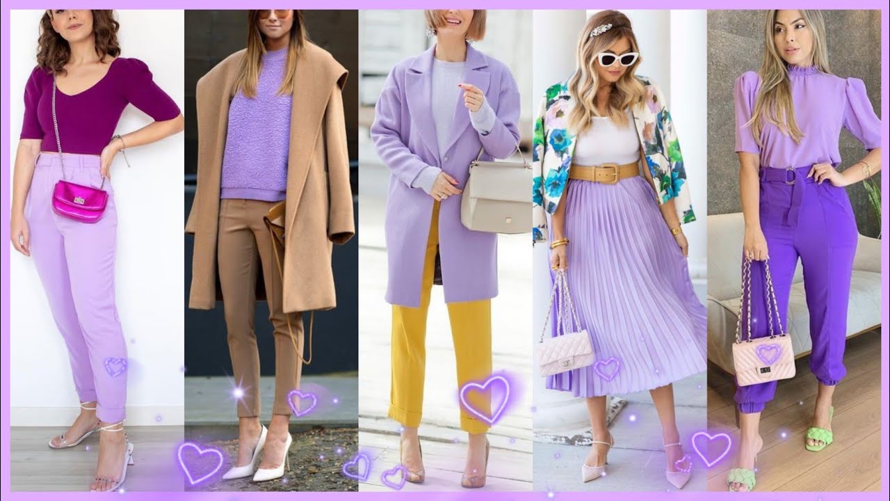 LINDAS COMBINACIONES EN COLOR LILA / LAVANDA/ VIOLETA💜 2021 OUTFITS DE MODA PARA MUJER