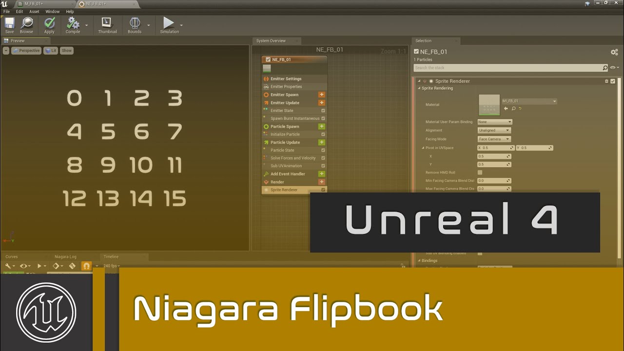 UE4 - Niagara Flipbook