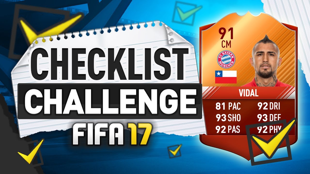 FIFA 17 CHECKLIST CHALLENGE!!! iMOTM ATURO VIDAL!!! Fifa 17 Squad Building Showdown