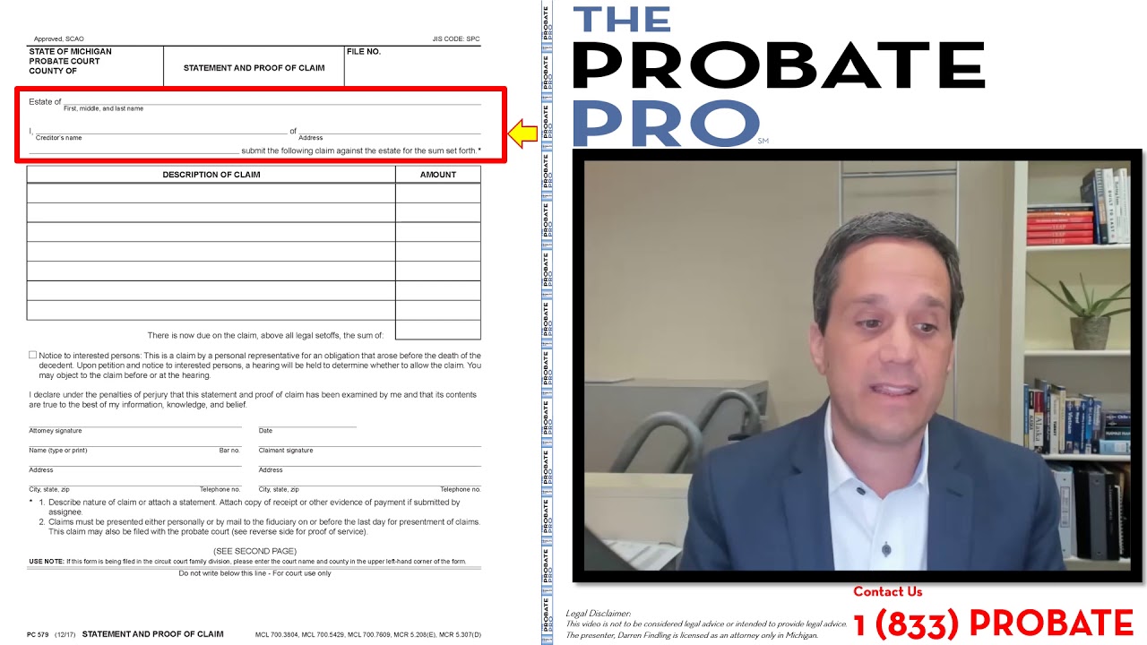 Statement and Proof of Claim #theprobatepro #creditors