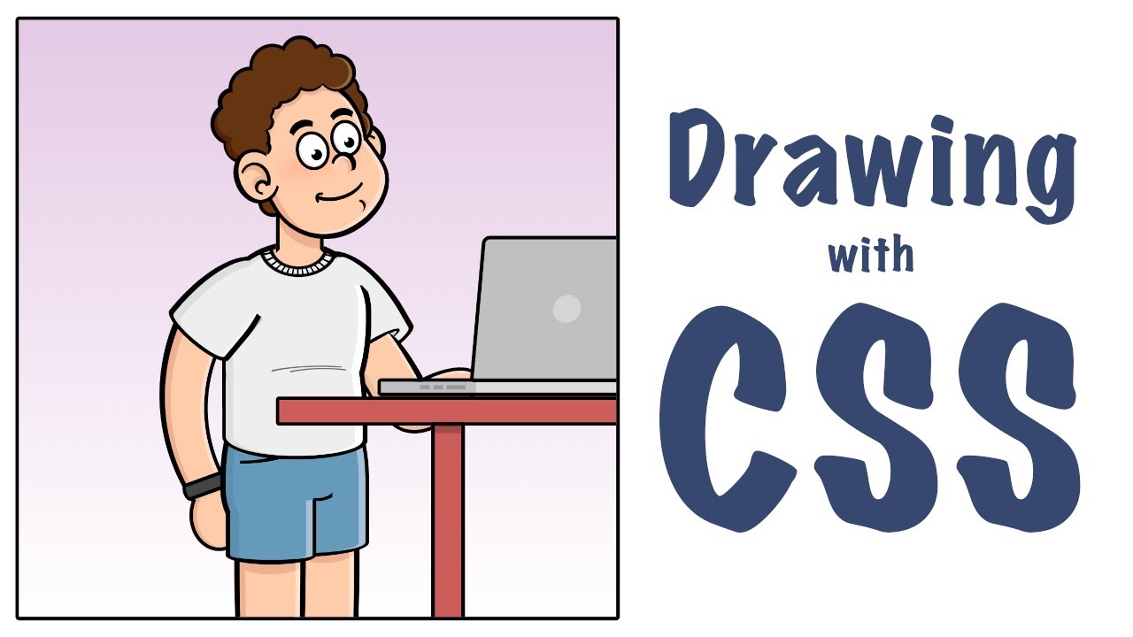 Drawing a cartoon character with HTML and CSS (live)