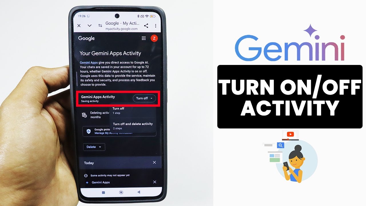 (Easy) Turn ON/OFF activity in Gemini on Android/iPhone