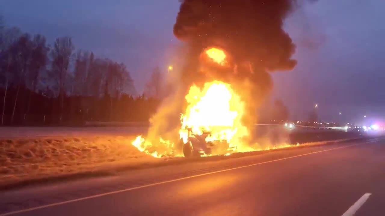 Seward Highway closed after crash results in fire