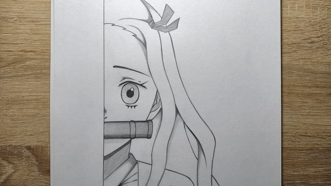 كيفية رسم نيزوكو من انمي قاتل الشياطين - خطوة بخطوة | تعلم رسم نيزوكو كامادو