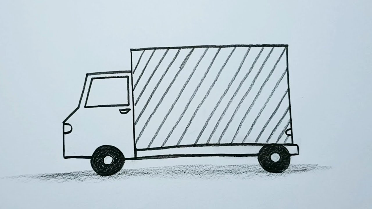 How to draw a truck easy | Truck Drawing for Beginners |