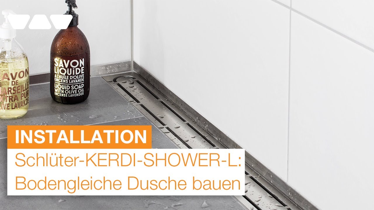 Schl&uuml;ter-KERDI-SHOWER-L/-LS: Bodenebene Dusche mit Linienentw&auml;sserung bauen