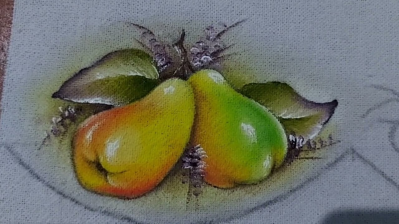 06 - Pintura 2026 - Aprenda a pintar peras em tecido