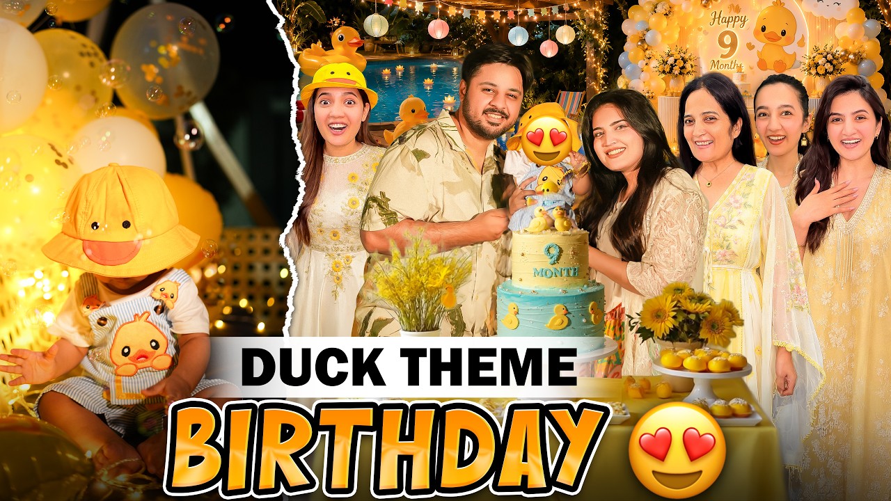 ANAVIYA'S 9th MONTH BIRTHDAY CELEBRATION 🦆🥳 | Pura Farm House Book Kerwa Lea 😍| Duck Theme Special&hearts;️