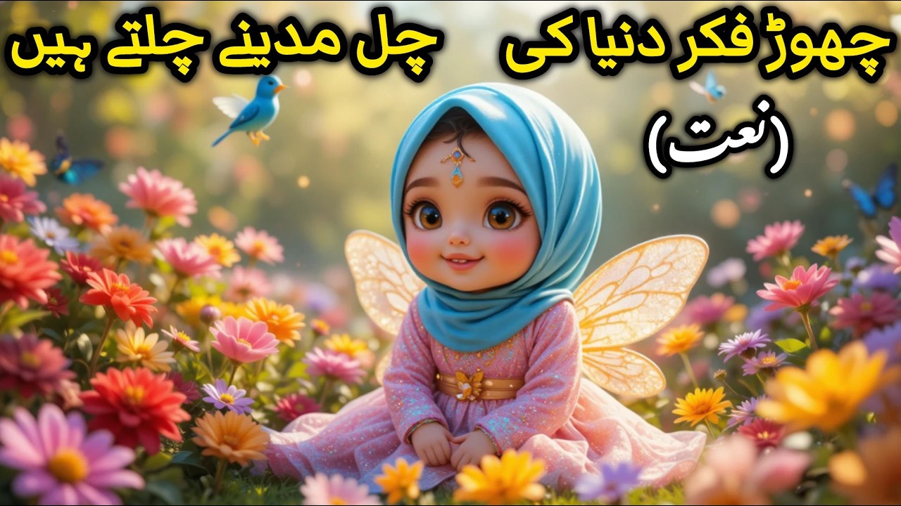Chhor Fikar Duniya Ki چھوڑ فکر دنیا کی، چل مدینے چلتے ہیں | Urdu Naat | 3D Cartoon #baby #Song #kids